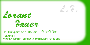 lorant hauer business card
